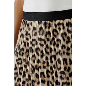 Oui Midi Leopard Print Skirt